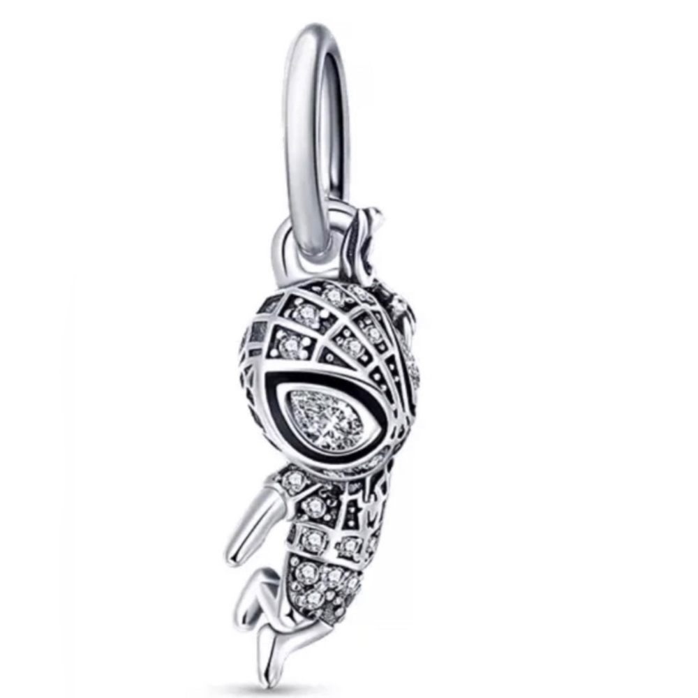 🛑 SOLD OUT 🛑 Sterling silver New Marvel Spider-Man Pavé charm dangle S925